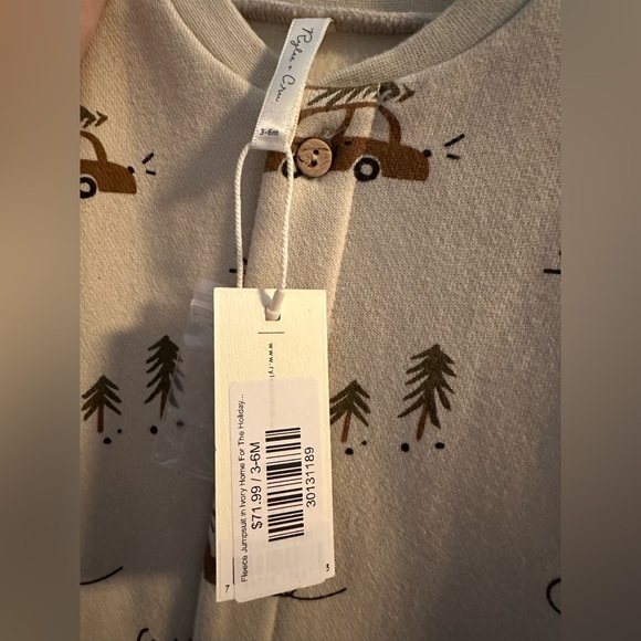 🆕 Rylee + Cru 🚗🌲 Fleece Jumpsuit in Home for the Holidays NWT - Picture 5 of 6